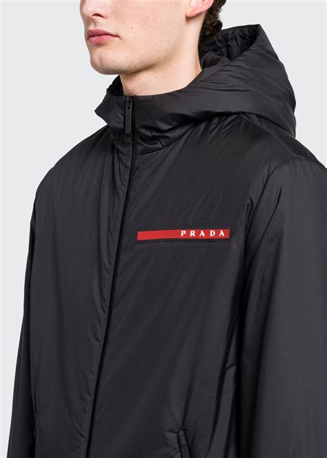 mens prada leather jacket|prada raincoat men's.